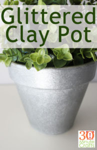Glittered Clay pot - super sparkly and super easy to make!