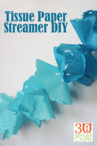 Tissue Paper Streamer DIY - so fun to make, this light and colorful tissue paper streamer