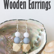 DIY Beachy Wooden Earrings - make your own wood bead earrings! These fun wood bead earrings have a great beach vibe - perfect for summer!