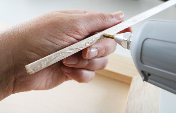 hot glue the shelves in place