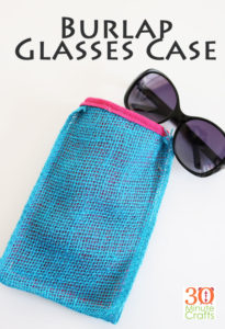 DIY Burlap Glasses Case