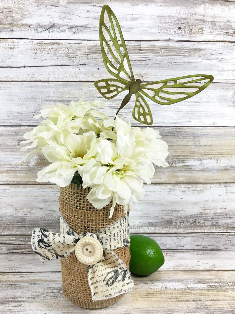 DIY Flower Wreath Made From Burlap - Angie Holden The Country Chic