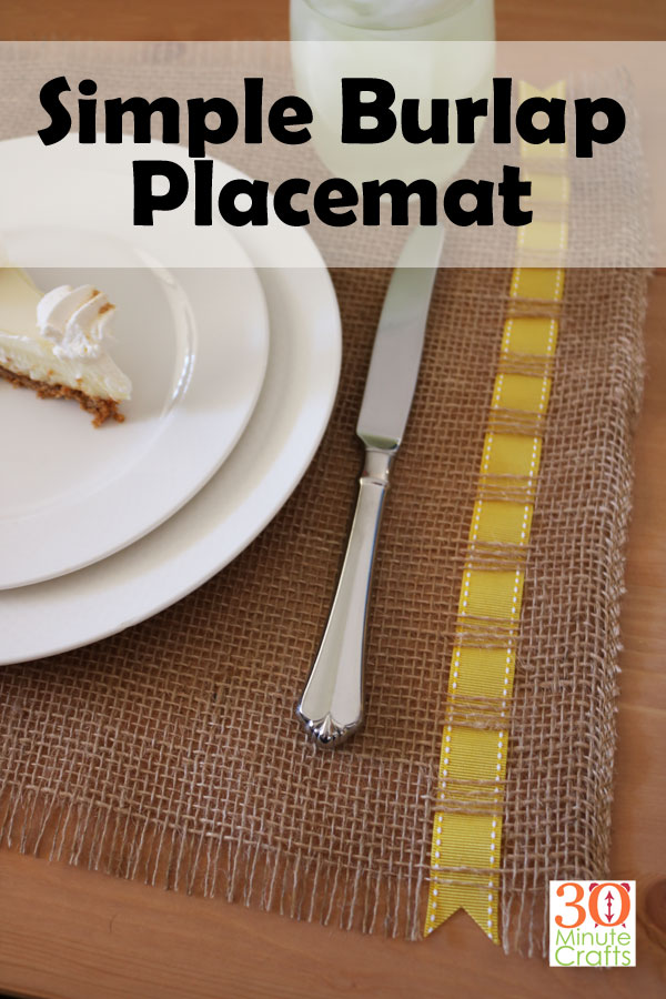 Simple Burlap Placemat