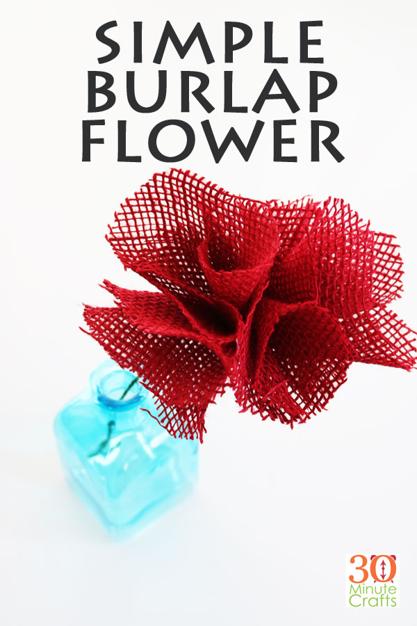 Easy to Make Burlap Flowers/How to Make Easy Burlap Flowers/Easy Craft 