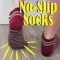 DIY No-slip socks that you can make using hot glue!