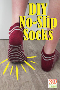 DIY No-slip socks that you can make using hot glue!