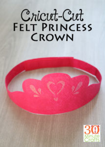 Cricut-Cut Felt Princess Crown