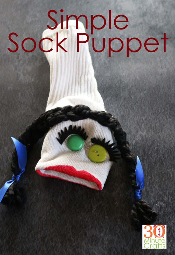 Simple Sock Puppet - No Sew and easy to make