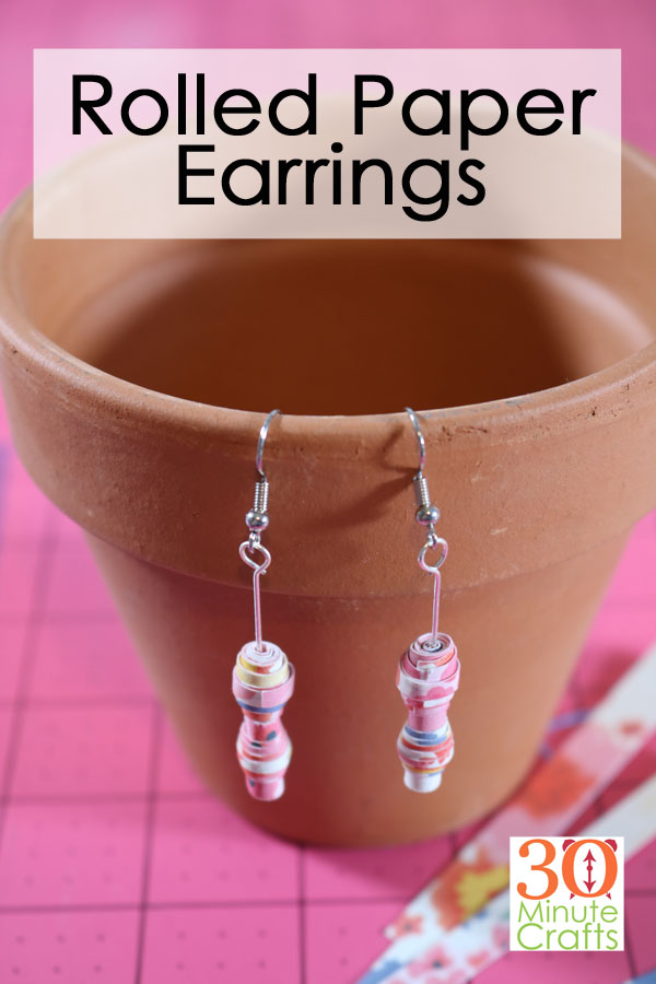 Making earrings with on sale paper