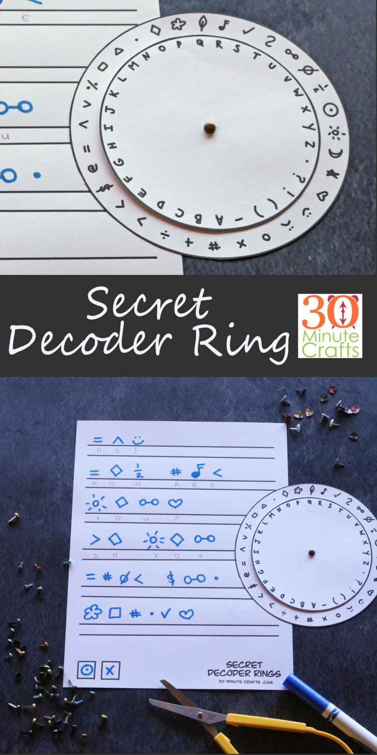 Secret Decoder Ring - 30 Minute Crafts