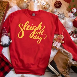 Sleigh all day christmas sweater design