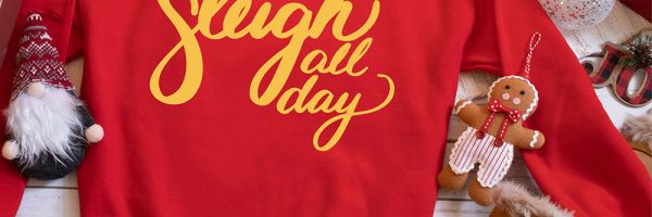 Sleigh all day christmas sweater design