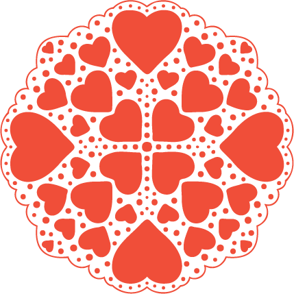 FREE Heart Doily Design - SVG and JPEG file available for free download